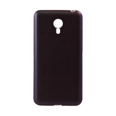 Fashion Leather Hitam Backcase Casing for Meizu M2 Note