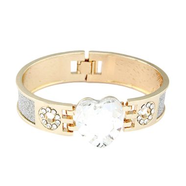 Fashionista KB36185 Bangle Korea Funky White Heart Shape Gelang