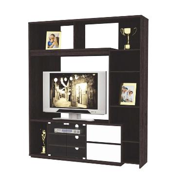 FCENTER Lemari Hias TV WU 8213 Wenge - With High Gloss