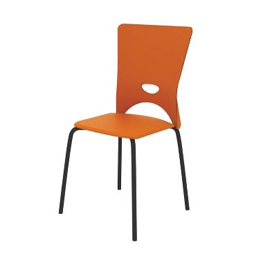 Fcenter M-FC003 Food Court Chairs - Orange