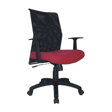 FCENTER Vegas Kursi Kantor - Hitam/Merah