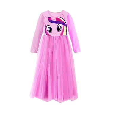 Flower Kids Dress Long Pony Lilac