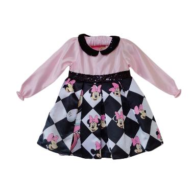 Flower Kids Minnie Mouse Long Sleeve Dress Anak