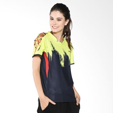 Flypower Mandala Advantage Logo Kaos Badminton Wanita - Neon Black