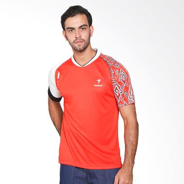Flypower Mandalawangi 2 Kaos Badminton Pria - Red White Black