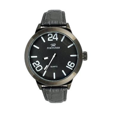 Fortuner FT037FB Casual Jam Tangan Pria - Black