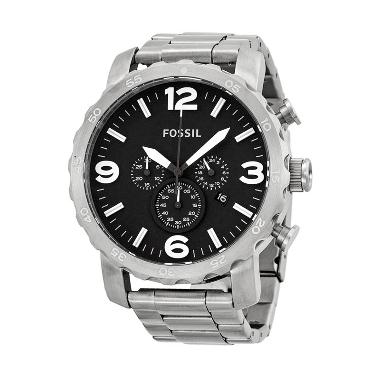 Fossil men JR1353 Black Jam Tangan Pria - Silver - Stainless Steel