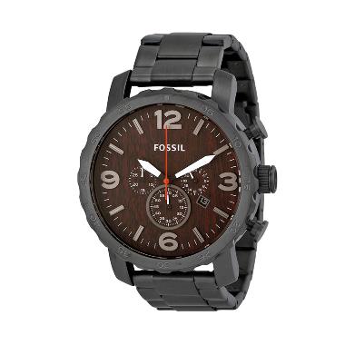 Fossil Nate Chronograph JR1355 Jam Tangan Pria - Black Black