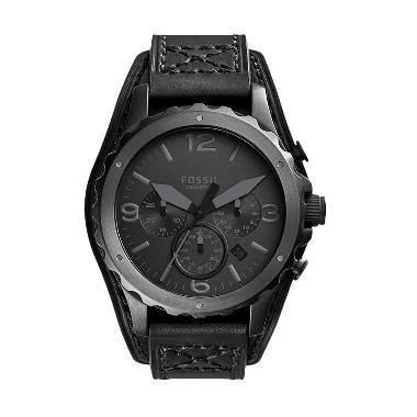jual fossil nate chronograph jr1510 jam tangan pria black tali kulit harga jual fossil nate chronograph jr1510 jam tangan pria black tali kulit harga