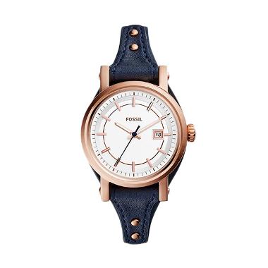 Fossil Small Boyfriend Midnight Blue Jam Tangan Wanita Rose Gold