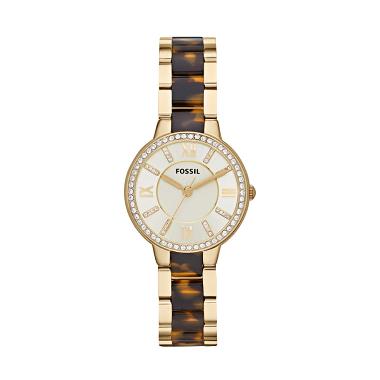 FOSSIL Virginia Gold Tone and Tortoise ES3314 Jam Tangan Wanita Gold