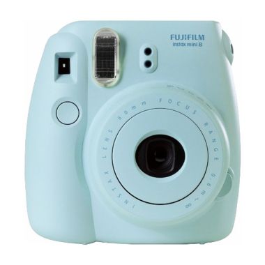 Fujifilm Instax Mini 8 Biru + 1 pack Instax Paper Kamera Polaroid