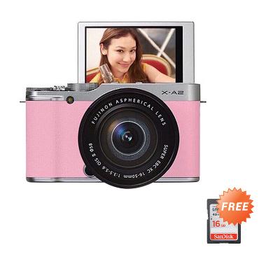 Fujifilm X-A2 Kit 16-50mm Kamera Mi ... + Free Memory SDHC 16 GB