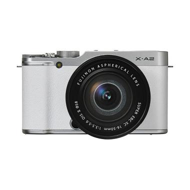 Fujifilm X-A2 Kit XC 16-50mm Kamera Mirrorless - Putih + Free Instax Mini 8 Pink + Screen Protector + SD Card 16 GB