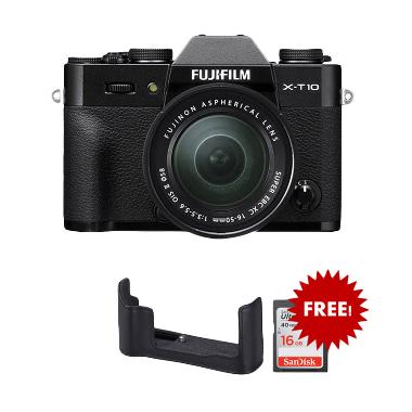 Fujifilm X-T10 Kit 16-50mm Kamera Mirrorless - Hitam