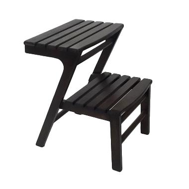 Furindo Zigzag Stool Hitam Kursi Ta ...