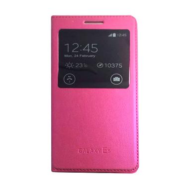 Galaxy Flip Cover Casing for Samsung Galaxy E5 E500F - Pink