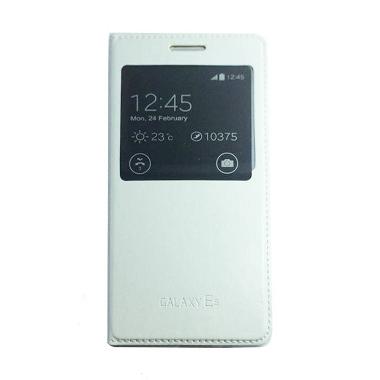 Galaxy Flip Cover Casing for Samsung Galaxy E5 E500F - Putih