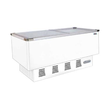 Gea Sd-376Bp Sliding Flat Glass Freezer - Putih