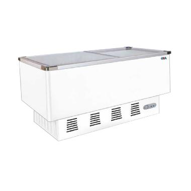 Gea Sd-636Bp Sliding Flat Glass Freezer - Putih