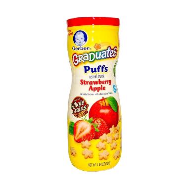 Gerber Graduates Puffs Strawberry Apple Snack Bayi
