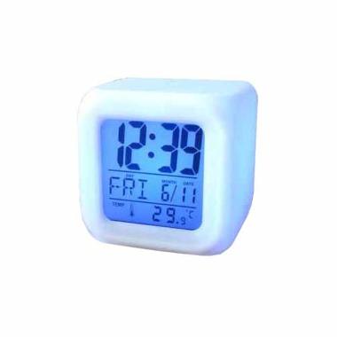 Jam Moody Kotak Berubah 7 Warna Pen ... Hiasan Lampu Meja 7 Warna