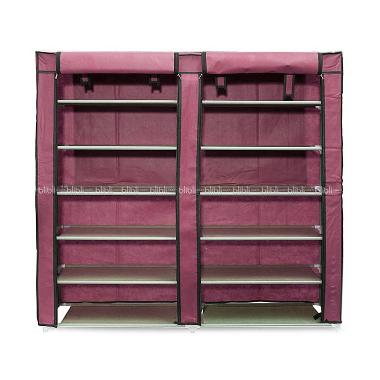Godric Rak Sepatu Double 7 Layer 6  ... 18 x 30 x 110 cm - Maroon