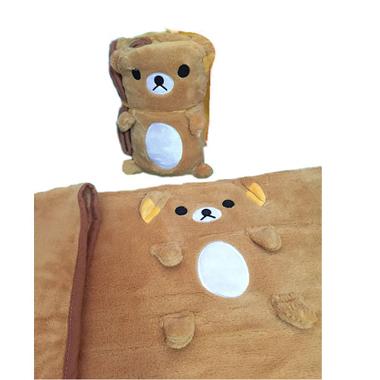 GOOP Rilakkuma Selimut Anak Bulat - Coklat