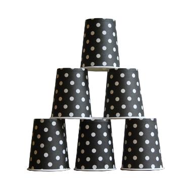 Grins and Giggles Paper Cup Gelas Kertas Dot Hitam