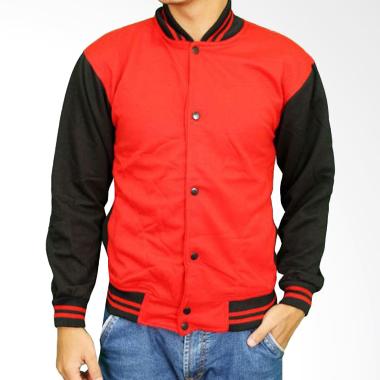 Gudang Fashion Baseball Polos Fleece JAK 2159 Jaket - Red