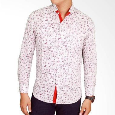 Gudang Fashion BAT 852 Slimfit Form ... Katun Kemeja Pria - White
