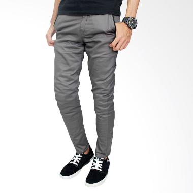 Jual Gudang Fashion CLN 719 Chinos Stretch Abu Celana Pria 