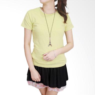 Gudang Fashion FW 07 Kaos Perempuan Warna Polos Cotton Combed S20 Green T-shirt
