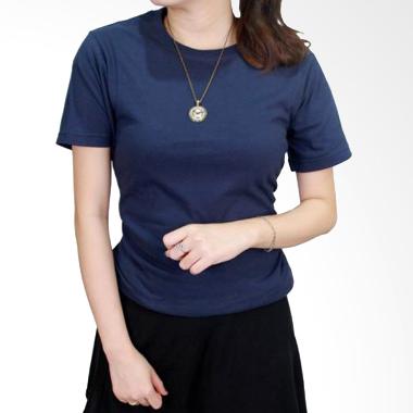 Gudang Fashion POLW 18 Kaos Basic Wanita - Navy