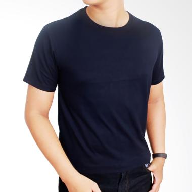 Gudang Fashion POL 18 Kaos Polos O-neck Pendek Cotton combed 20S Biru Navy T