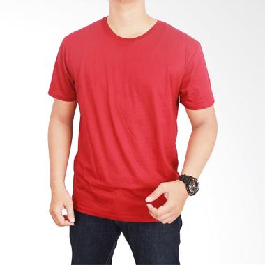 Gudang Fashion Kaos Polos Pendek POL 50 Maroon Atasan Pria