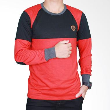 Gudang Fashion PAN 740 Baby Tery Kaos Lengan Panjang Pria - Red