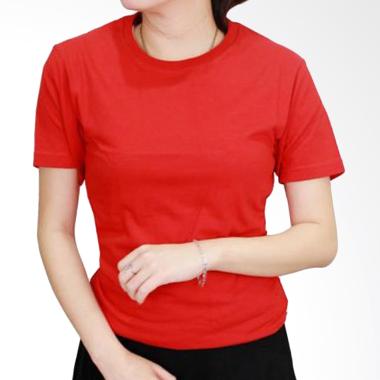 Gudang Fashion POLW 04 Kaos Polos C ... d S20 Atasan Wanita - Red