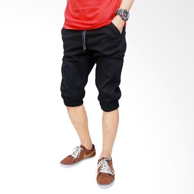 Gudang Fashion Shorts For Men Stretch CLN 665 Black Jogger Pants