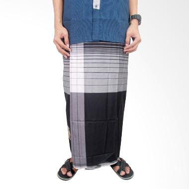 Gudang Fashion SRG 100 Kain Muslim Katun Sarung Pria - Black White