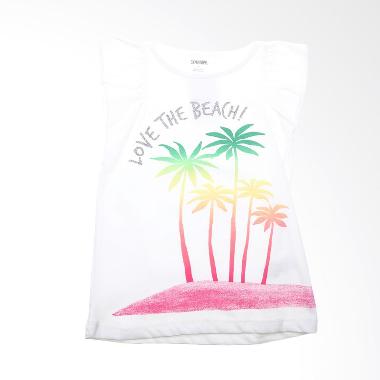 Gymboree BO 435 Tshirt Love The Beach White Atasan Anak Perempuan