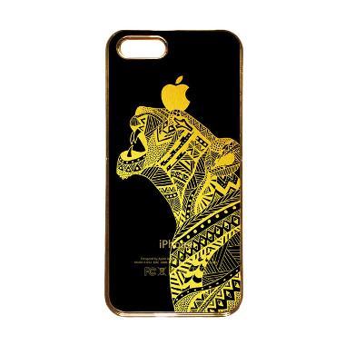 Heavencase Motif Apple Gold 20 Casing for iPhone 5s or iPhone 5 - Gold
