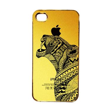 Heavencase Motif Apple Gold 21 Casing for iPhone 4 or iPhone 4s - Gold