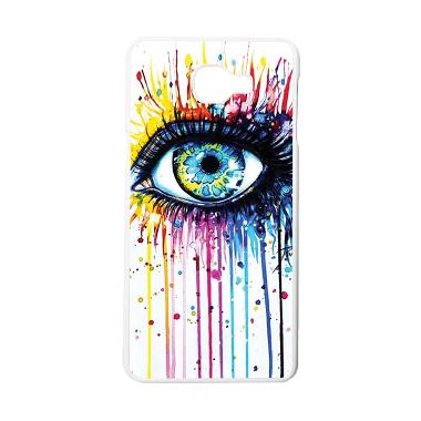 HEAVENCASE Motif Melting Eyes Hardc ... ung Galaxy A9 Pro - Putih