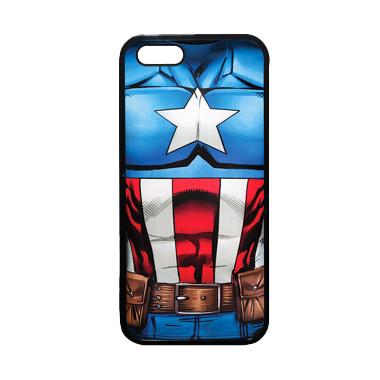 Heavencase Superhero Captain Americ ... ne 5 or iPhone 5s - Hitam