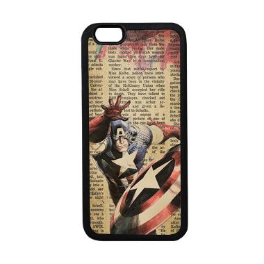 HEAVENCASE Superhero Captain Americ ... ne 6 or iPhone 6s - Hitam