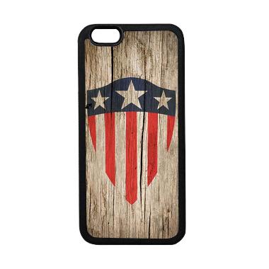 HEAVENCASE Superhero Captain Americ ... ne 6 or iPhone 6s - Hitam