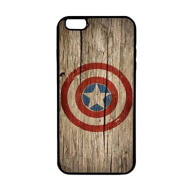 HEAVENCASE Superhero Captain Americ ... or iPhone 6s Plus - Hitam