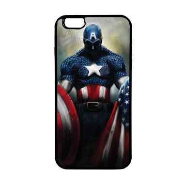 HEAVENCASE Superhero Captain Americ ... or iPhone 6s Plus - Hitam