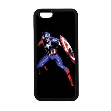 HEAVENCASE Superhero Captain Americ ... ne 6 or iPhone 6s - Hitam
